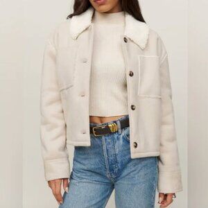Reformation Arlington Jacket Cream - Size XS